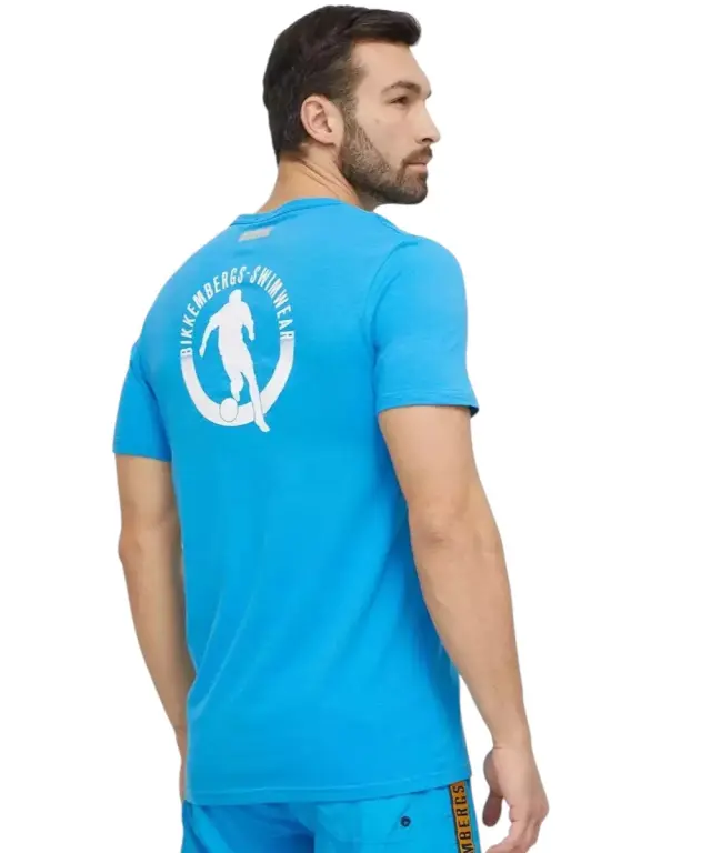 Bikkembergs - Ανδρικό T-shirt Κοντομάνικο BKK2MTS01-BLUE Γαλάζιο 3