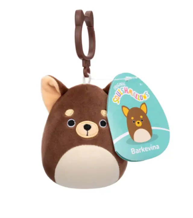 Squishmallow Μπρελοκ Barkevina the Chihuaha 9cm (Squishmallows)