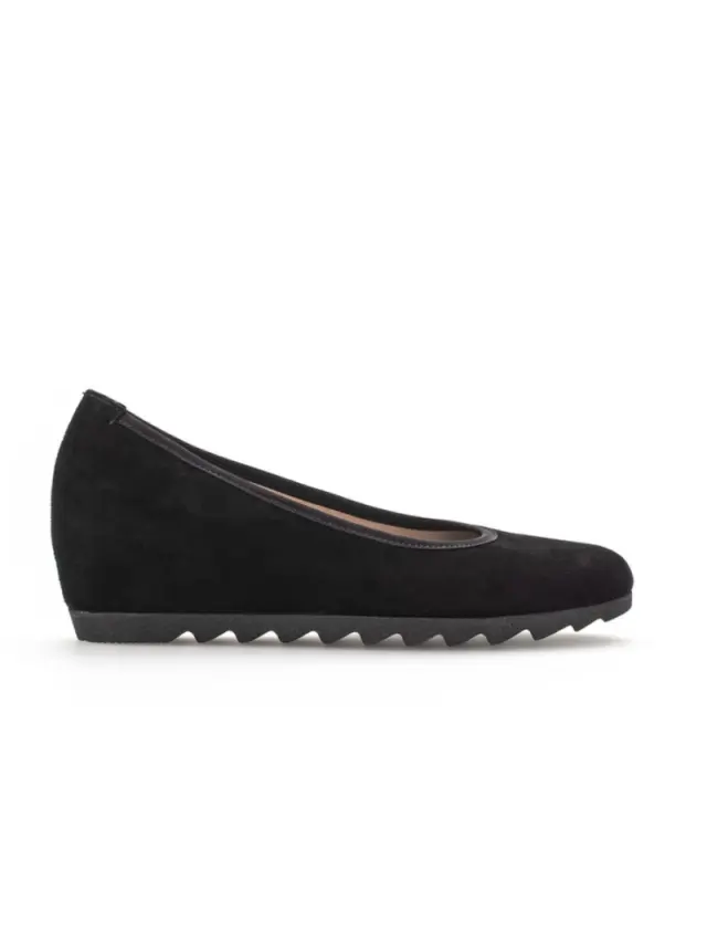 Gabor Μπαλαρίνες Γυναικείο δέρμα Nubuck Μαύρο GAB/05320 17-SCHWARZ 3