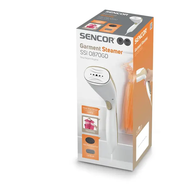Ατμοκαθαριστής Ρούχων Sencor SSI 0870GD 1000 W με Παραγωγή Ατμού 20 g/min 3