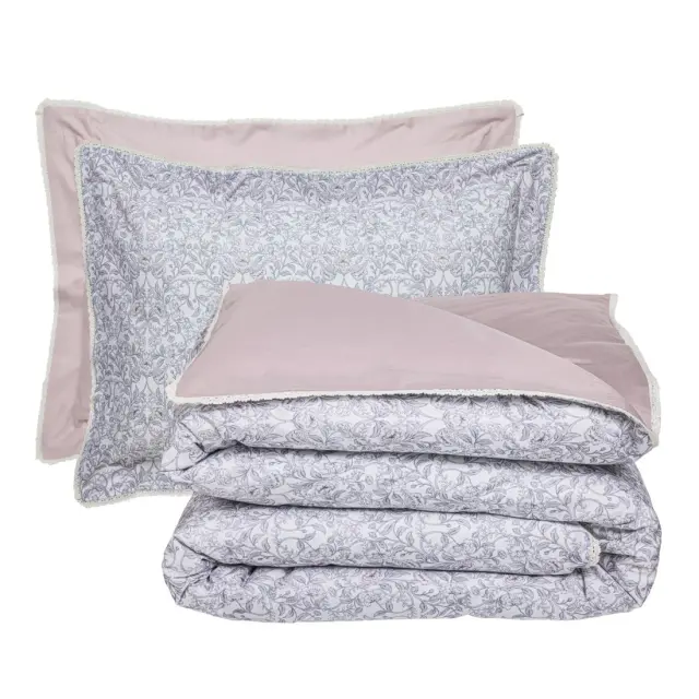 Σετ Σεντόνια 250x270 King Size Prestige Das Home 1729 Grey-Nude Χωρίς Λάστιχο100% Βαμβακοσατέν 3