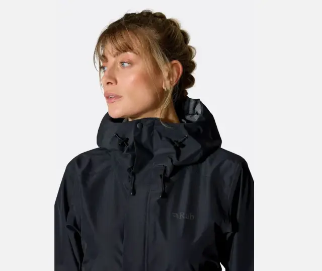 Rab Downpour Jacket Waterproof Γυναικείο Αδιάβροχο Fig Green - Medium 3