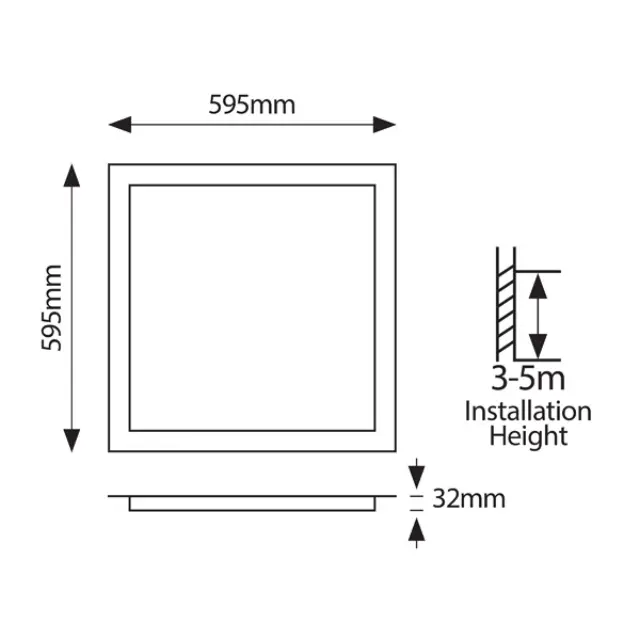ΧΩΝΕΥΤΌ ΠΆΝΕΛ BACKLIGΗΤ 3CCT UGR19 60x60 Άσπρο 3