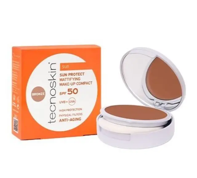 TECNOSKIN Sun Protect Mattifying Make-Up Compact SPF50 Αντηλιακή Πούδρα Προσώπου, 10g-BRONZE