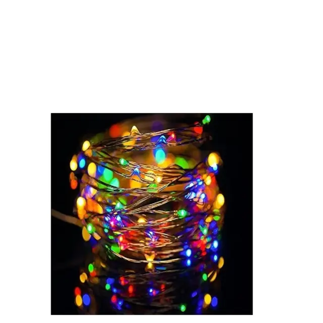50Led Μπαταρίας Copper Πολύχρωμο Φως 5m