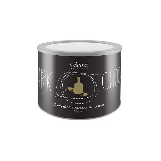 Marchoc μαύρη σοκολάτα με ρούμι 360g 2