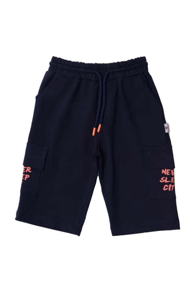 Shorts Kid Never Sleep City Μπλε Σκούρο