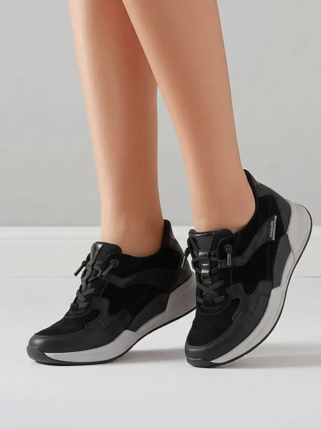 Gabor Sneakers Γυναικείο Δέρμα/Δέρμα Suede/Άλλα Υλικά Μαύρο GAB/010402 001-BLACK - 39 2