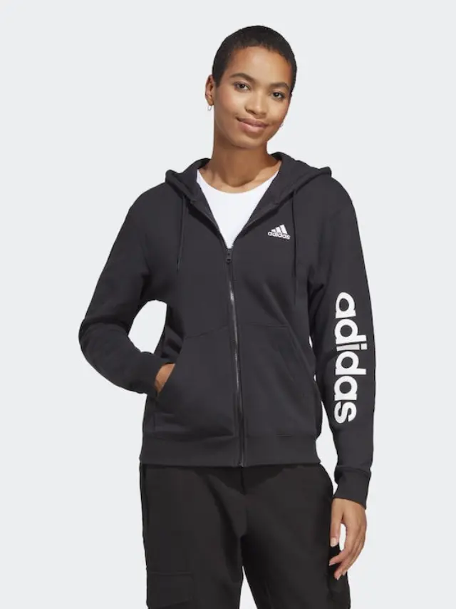 Adidas Essentials Linear Jacket Black IC6863 - XL