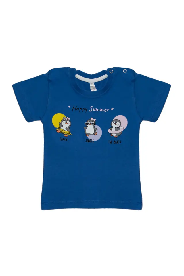T-Shirt Baby Happy Summer Μπλέ