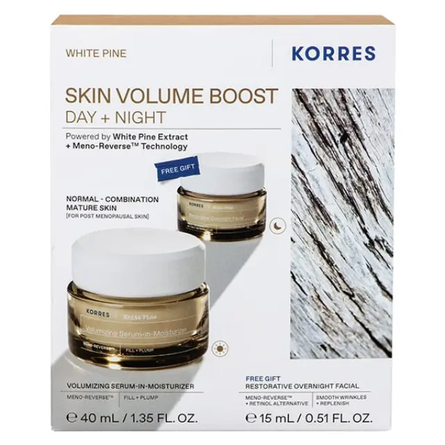 Korres Promo White Pine Κρέμα Ημέρας για Αναπλήρωση Όγκου 40ml & Δώρο White Pine Κρέμα Νυκτός για Αναπλήρωση Όγκου 15ml 1σετ
