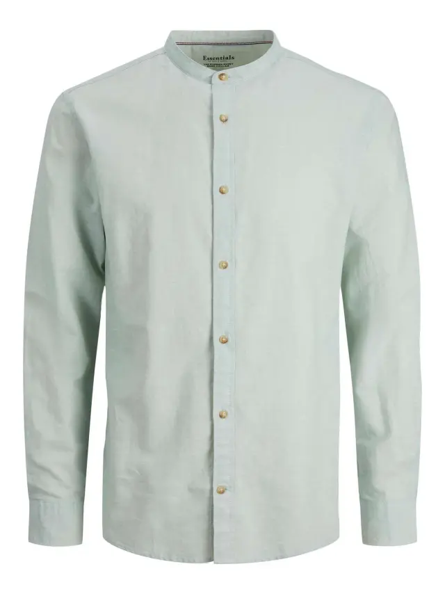 JJESUMMER BAND SHIRT L/S S22 NOOS Granite Green
