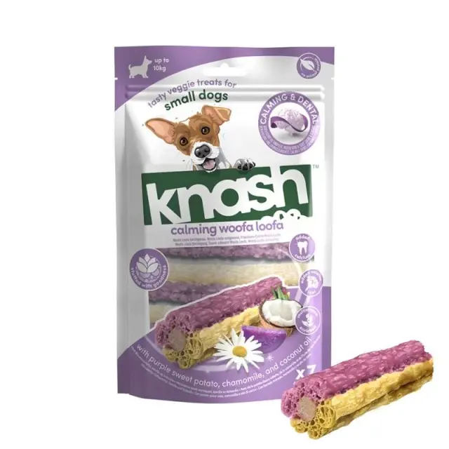 Knash Λιχουδιές Σκύλου για Χαλάρωση με Μωβ Γλυκοπατάτα, Χαμομήλι & Λάδι Καρύδας 126gr Μονόχρωμο