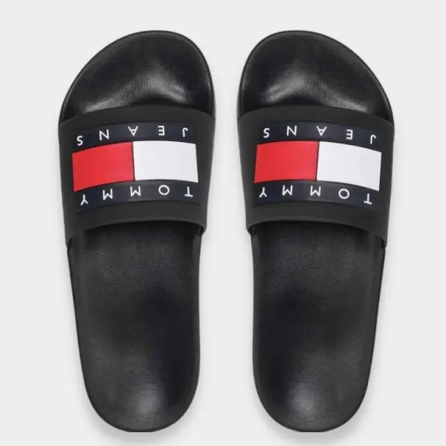 Tommy Hilfiger - Ανδρικές Παντόφλες Pool Slides EM0EM01191-BDS Μαύρο - 44