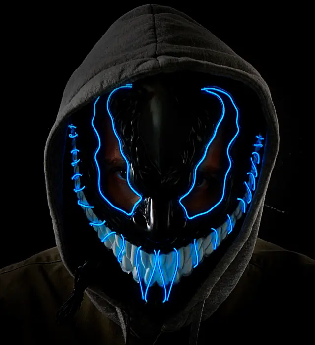 Αποκριάτικο Αξεσουάρ Blue Led Monster Μάσκα (Widmann) (W-30336) 2