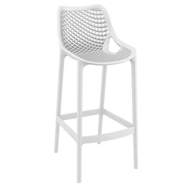 Σκαμπό Bar AIR Λευκό PP 45x53x75/105cm