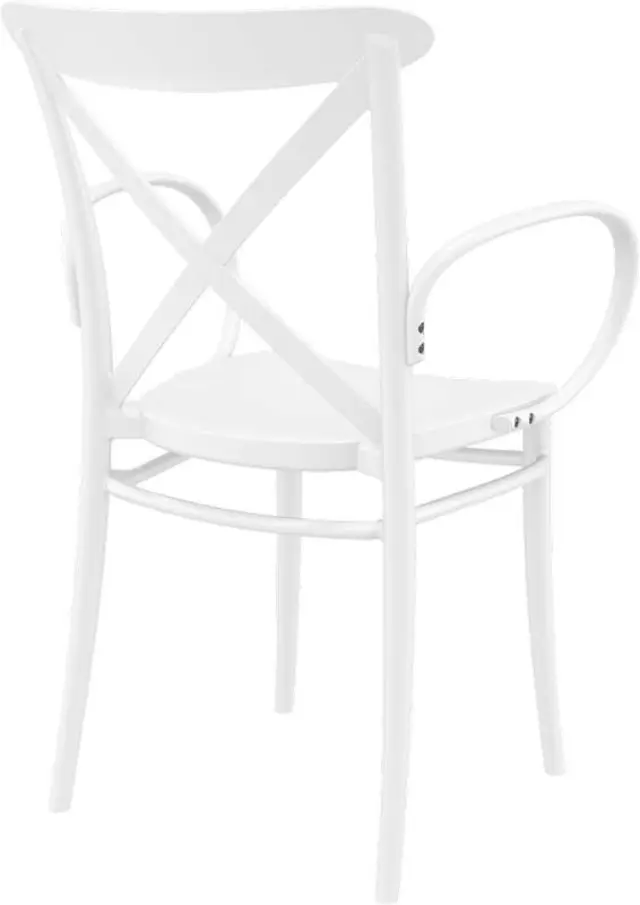 Πολυθρόνα Στοιβαζόμενη CROSS Λευκό PP 57x51x87cm 2