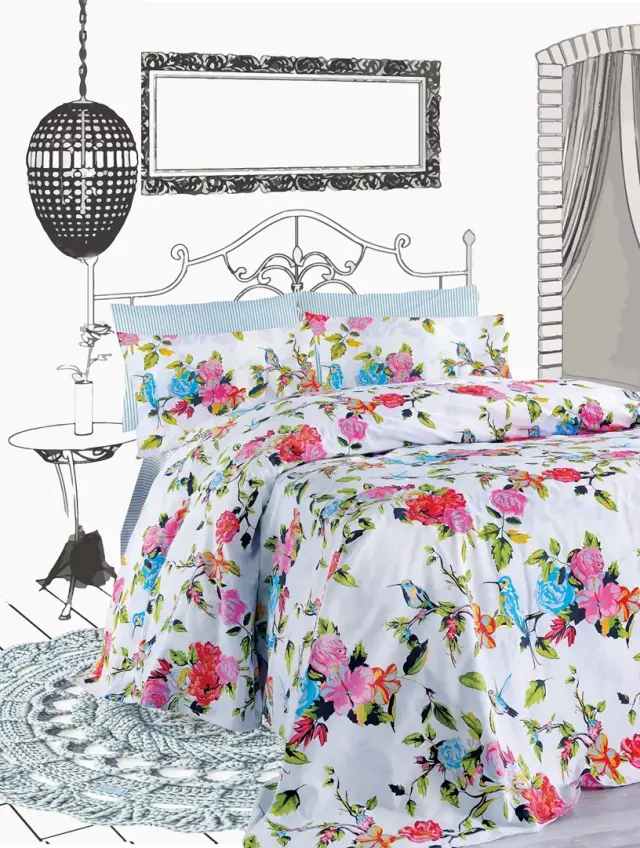 ΠΑΠΛΩΜΑΤΟΘΗΚΗ 220Χ240CM 2*50XX70CM PRIMAVERA 144TC 100% COTTON - -