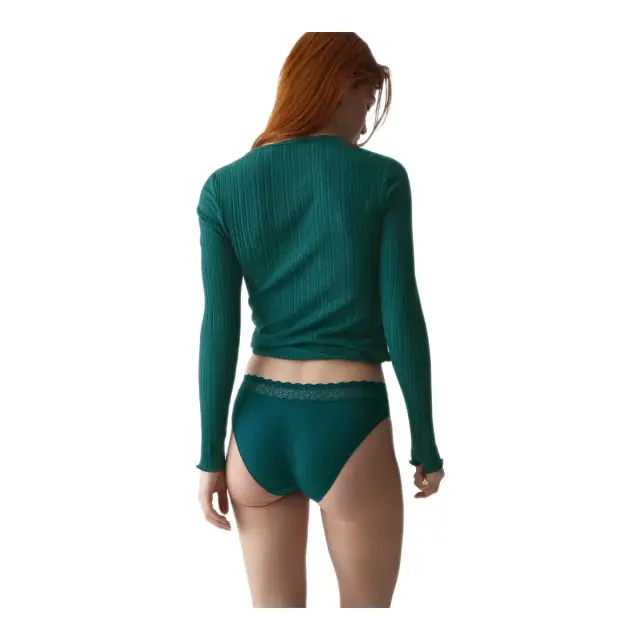 Triumph Γυναικείο Slip Feel of Modal Tai, Χρώμα Teal Green 2
