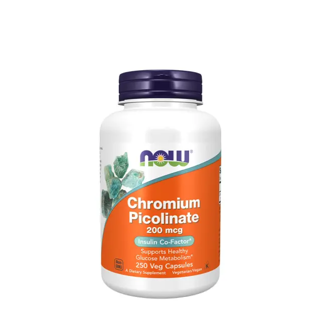 Now Foods Chromium Picolinate 200 mcg 250 Veg Capsules