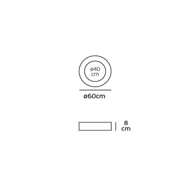 Sino 04243CE/AN/W/60 Φωτιστικό LED οροφής ανθρακί 2
