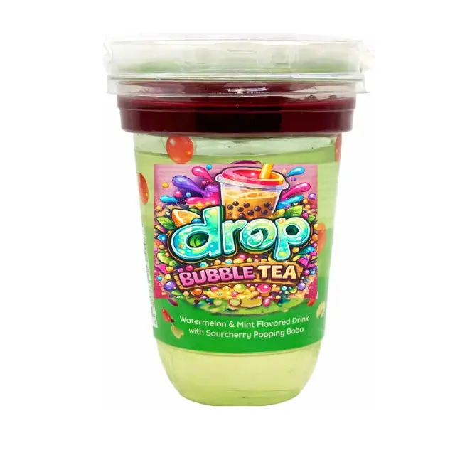 Drop Tea Bubble 400ml Watermelon Mint Sour Cherry Boba