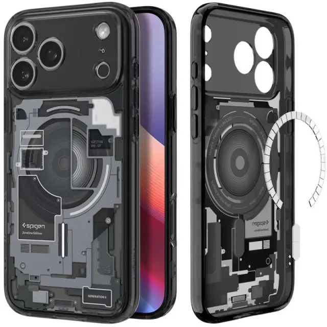 Θήκη TPU & PC Spigen Apple iPhone 18 Pro/ 17 Pro MagSafe Ultra Hybrid Zero One Μαύρο N71792