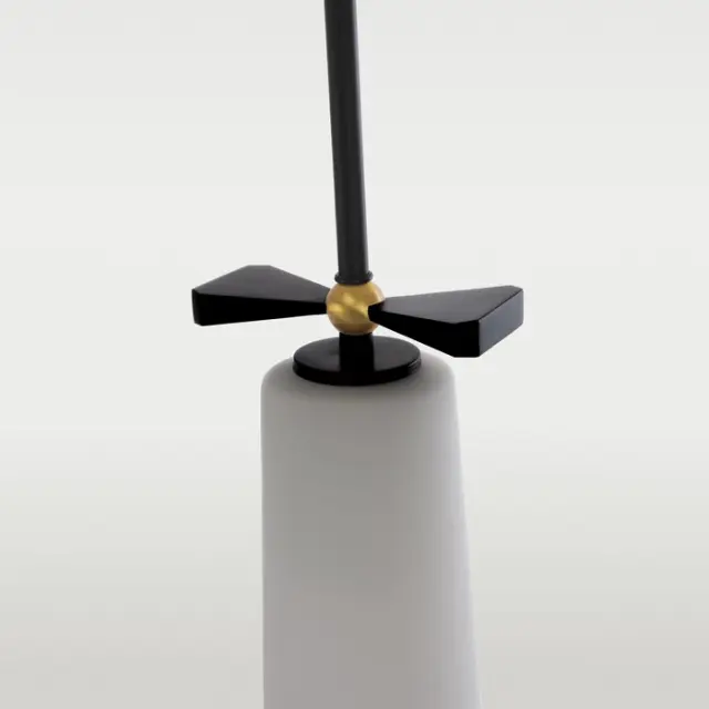 Κρεμαστό Φωτιστικό BOW P01121BK Μαύρο & Ορείχαλκος | Design Magda Fornal 3