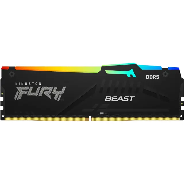 Kingston DIMM 32 GB DDR5-5200 (black, KF552C40BBA-32, FURY Beast RGB, INTEL XMP)