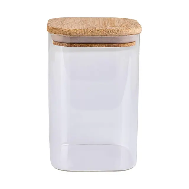 Δοχείο Αποθήκευσης Essentials Γυάλινο Με Καπάκι 950ml Bamboo Estia 01-12939