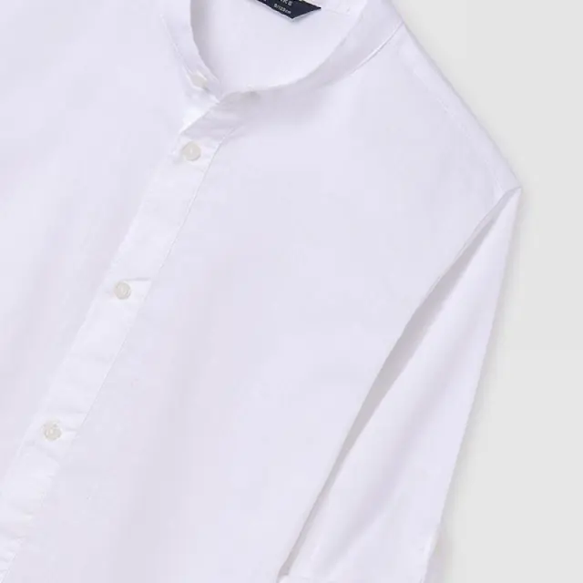 Junior 10 έως 18 ετών Πουκάμισο μακρυμάνικο μάο Better Cotton λευκό - 18Ε 2