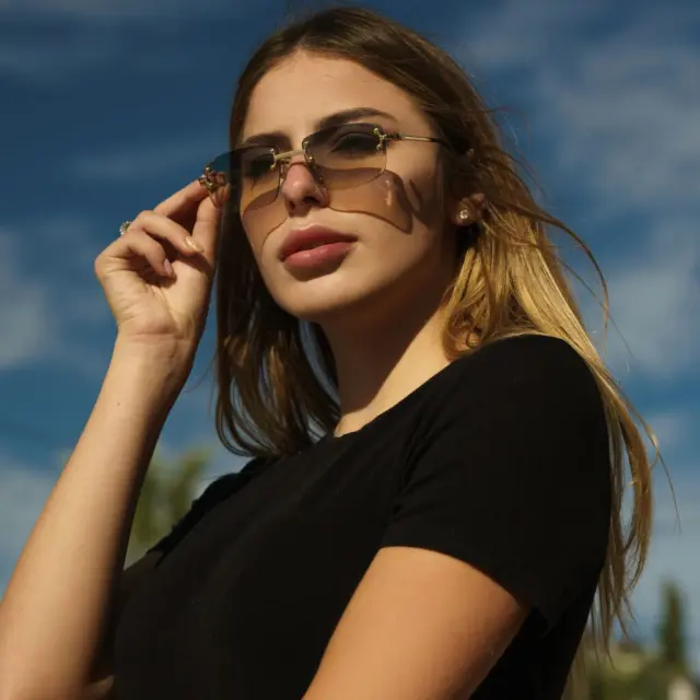 Ghetto Palette Sunglasses Gold Frame Unisex 2