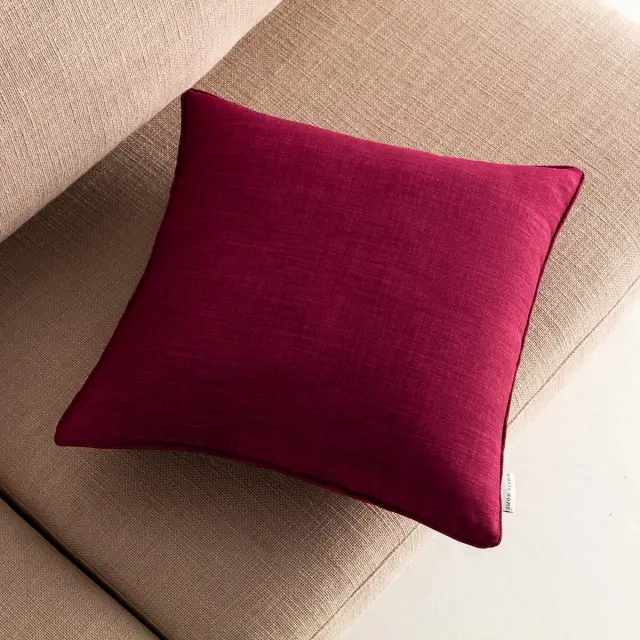 Μαξιλαροθήκη 43x43 GOFIS HOME Chrome Red Leather 3