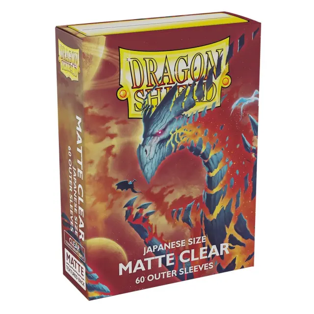 Dragon Shield Japanese Size Matte Clear Outer Sleeves - Clear Cosmere (60 Sleeves)