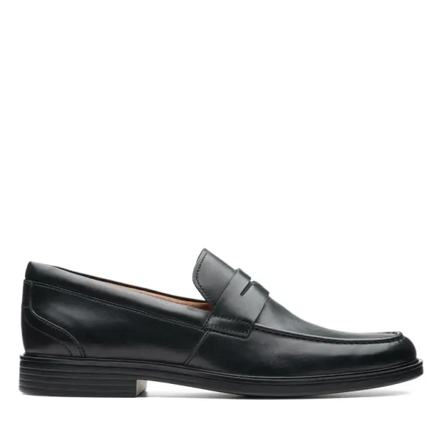 Clarks Un Aldric Step Black Leather - 41 2