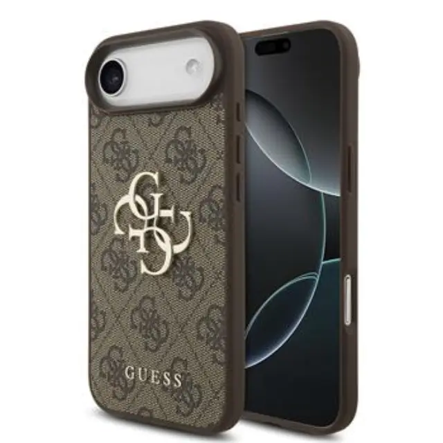Guess PU 4G Metal Logo Case for iPhone Air Brown