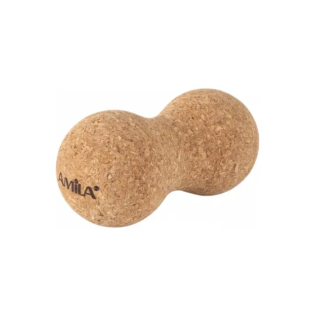 Amila Adult Foam Roaller Massage Yoga Cork Peanut Καφέ 96809 (Amila) - One Size