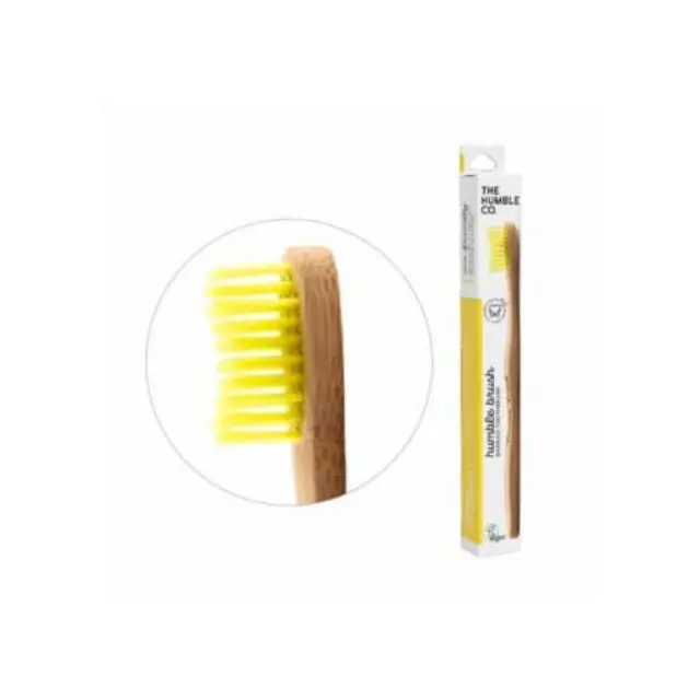 The Humble Co. Bamboo Toothbrush Adult Soft Yellow Οδοντόβουρτσα Ενηλίκων Μαλακή Κίτρινη, 1τμχ
