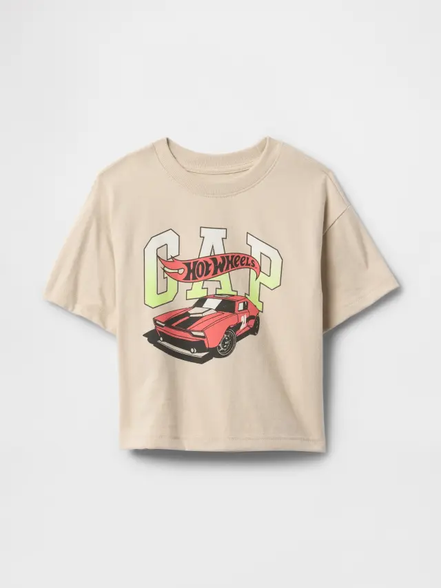 Βρεφική & Νηπιακή Oversized Hot Wheels Graphic Μπλούζα Bedrock beige
