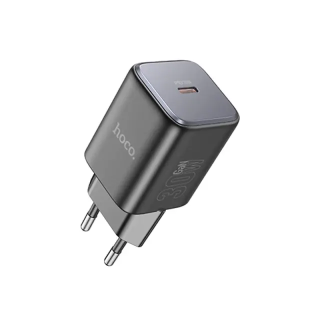 Φορτιστής Ταξιδίου Hoco N43 Vista με USB-C PD30W GaN Tech Small Size Μαύρος