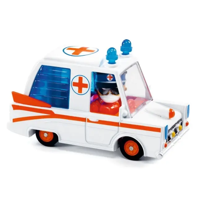 Djeco Crazy Motors Ασθενοφόρο με Φιγούρα "Hurry Ambulance" (3+ ετών) 05468 2