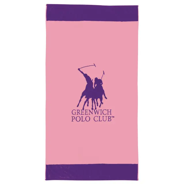 Πετσέτα Θαλάσσης 90x170 400gsm Essential Greenwich Polo Club 4047 Pink-Purple 100% βαμβακερό