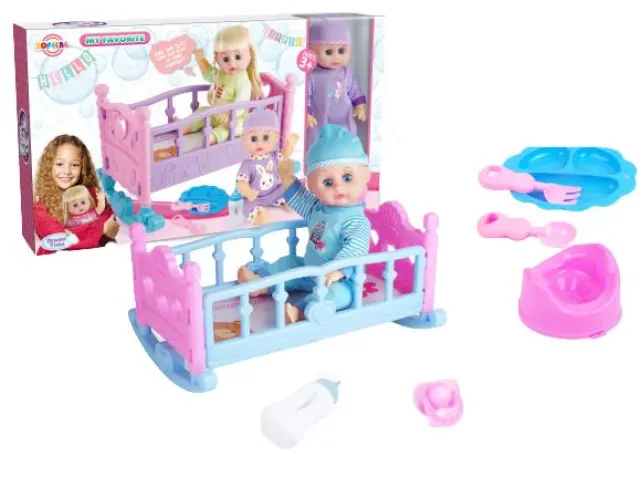 Κούκλα Lovely Baby με Ήχους και Κρεβάτι Dream Time (MKK587805)