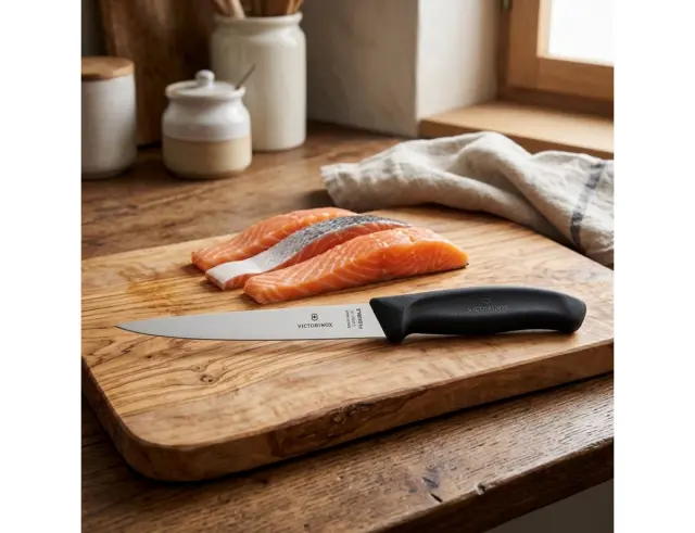 Μαχαίρι φιλεταρίσματος Victorinox Swiss Classic με εύκαμπτη λάμα και μήκος λεπίδας 16cm - Black6.8713.16B