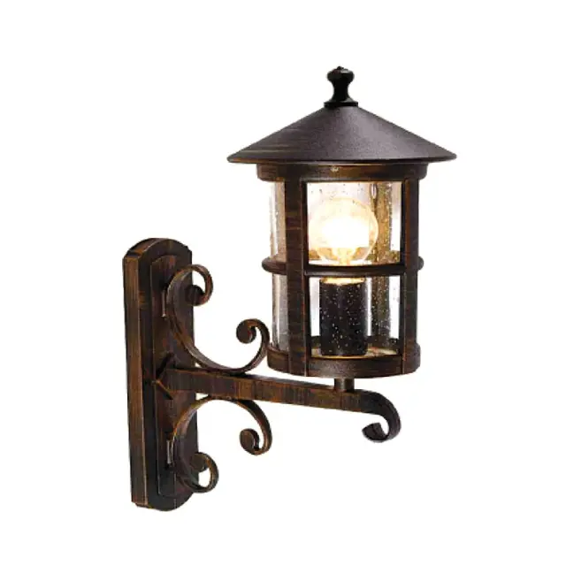 Aca Light CRES - ΦΑΝΑΡΙ ΠΑΡΑΔΟΣΙΑΚΟ ΑΛΟΥΜΙΝΙΟ ΣΚΟΥΡΙΑ ΣΥΜΒΑΤΙΚΟ 1xE27 IP45 320x270x245mm