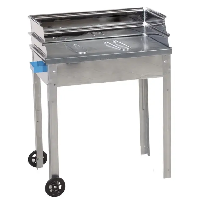Bonne Metal Grills Inox Ν65 Ψησταριά Κάρβουνου με Ρόδες 65x35x13x66 / G-0505-N65