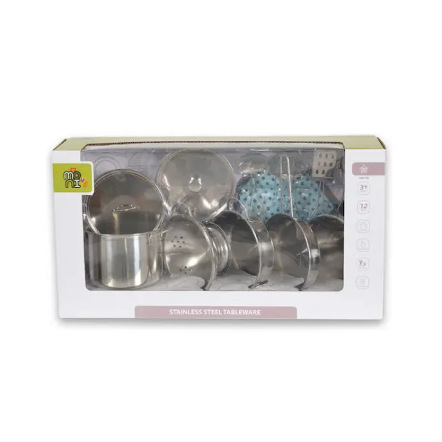 Moni Toys Σετ Παιδικά Κουζινικά 12τμχ Stainless Kitchen A8 3801005600403