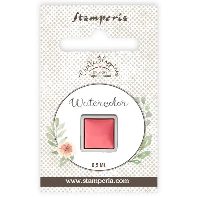 Παστίλια ακουαρέλας 0,5ml Stamperia, Pink 2