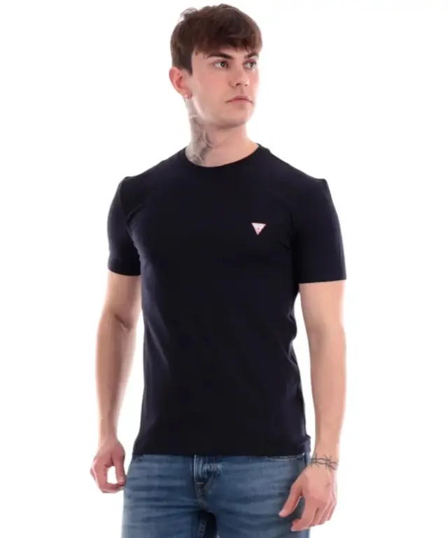 Guess - Ανδρικό T-shirt Short Sleeved Regular Fit M2YI24J1314-G7V2 Μπλε - XS