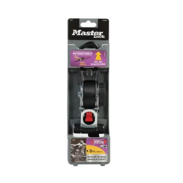 Master Lock 3248EURDAT - Ιμάντας με Αυτόματη Καστάνια & Γάντζο S 3m x 25mm